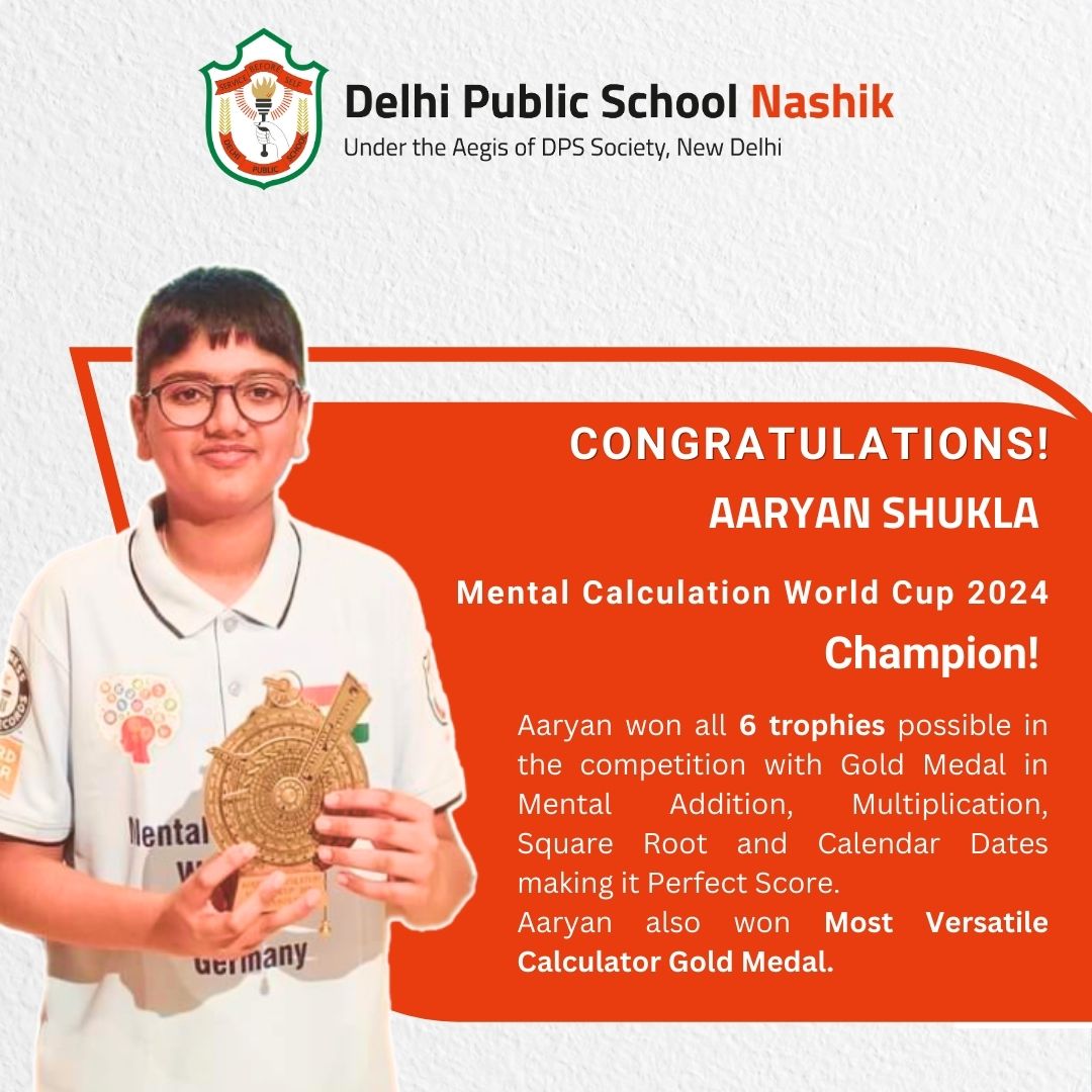 Congratulations! Aaryan Shukla : Mental Calculation World Cup 2024 Champion!