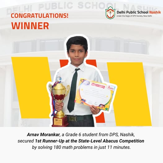 Congratulations, Arnav Morankar – State-Level Abacus Champion!