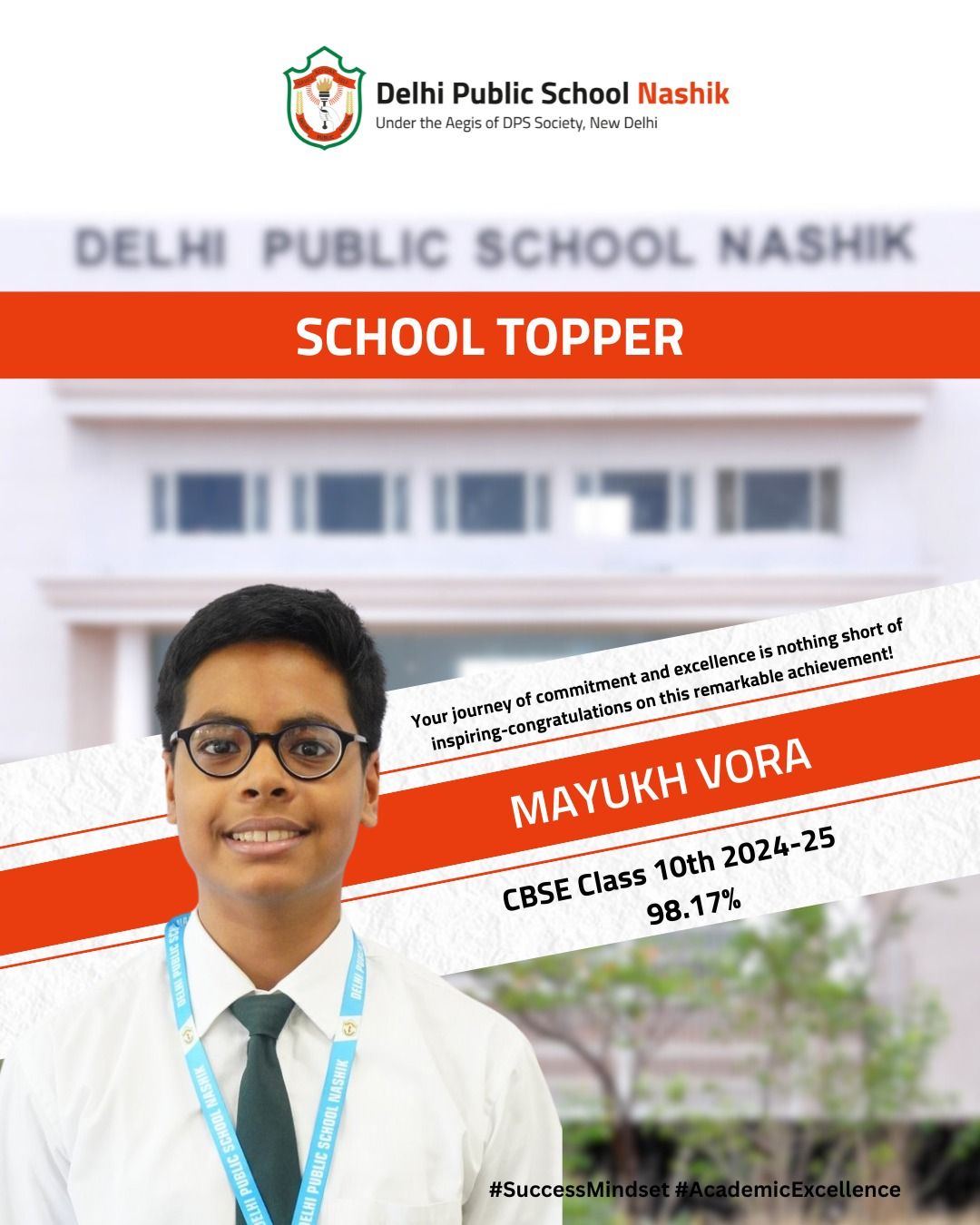 CBSE Class 10 school topper for 2024-25