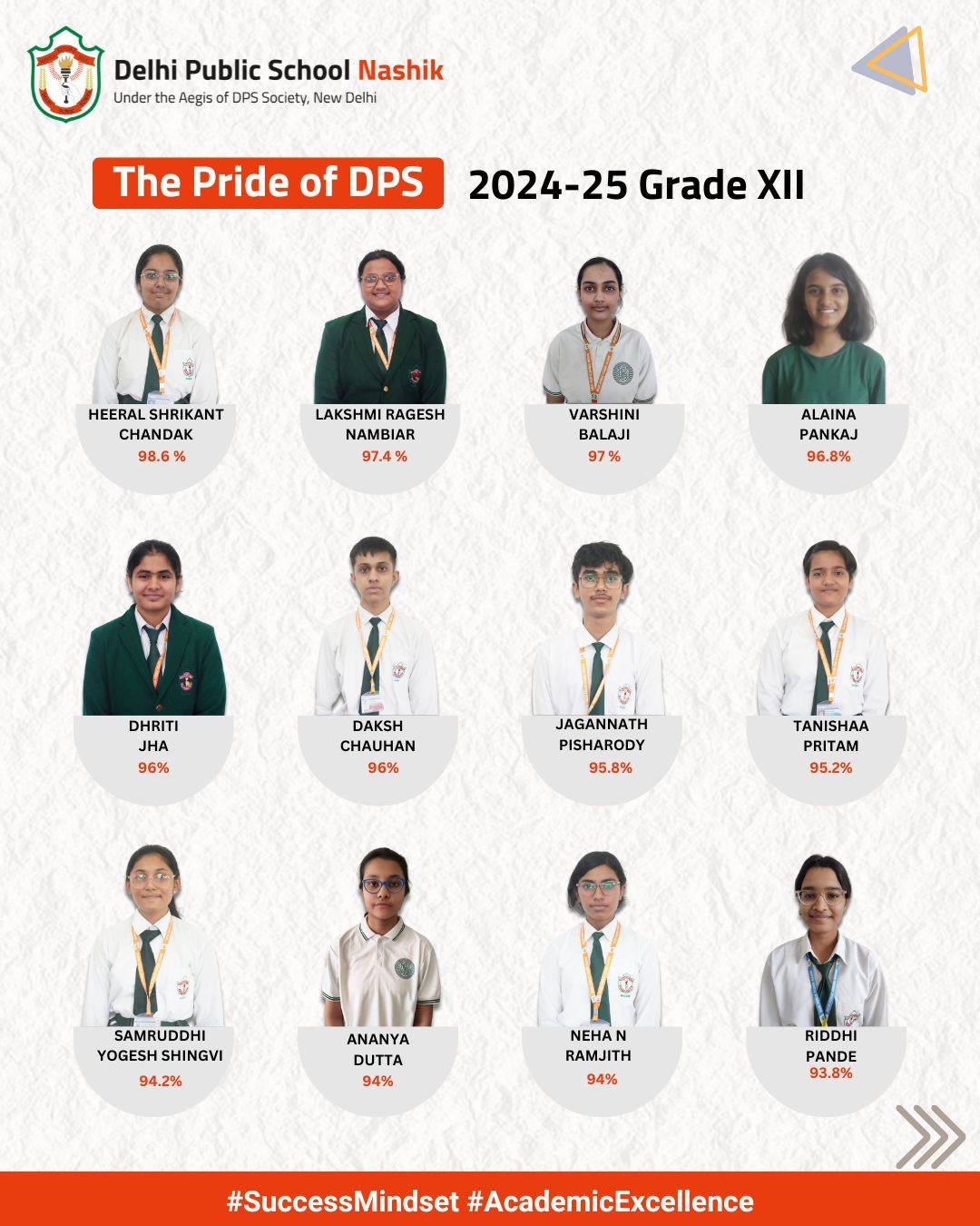 Celebrating the Academic Achievers of Grade XII – DPS Nashik Class of 2024-25