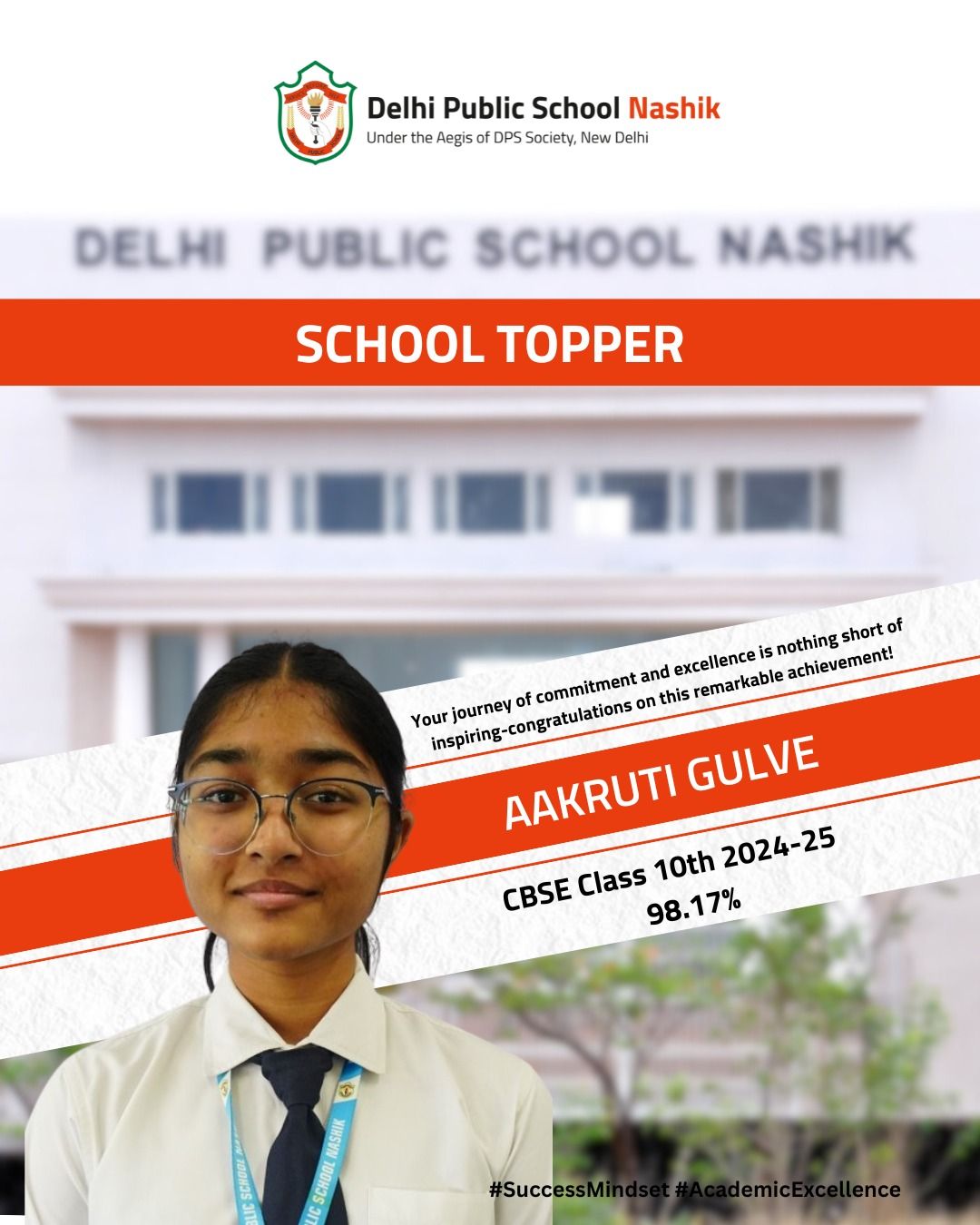 Celebrating Aakruti Gulve – DPS Nashik Class 10 Topper 2024-25
