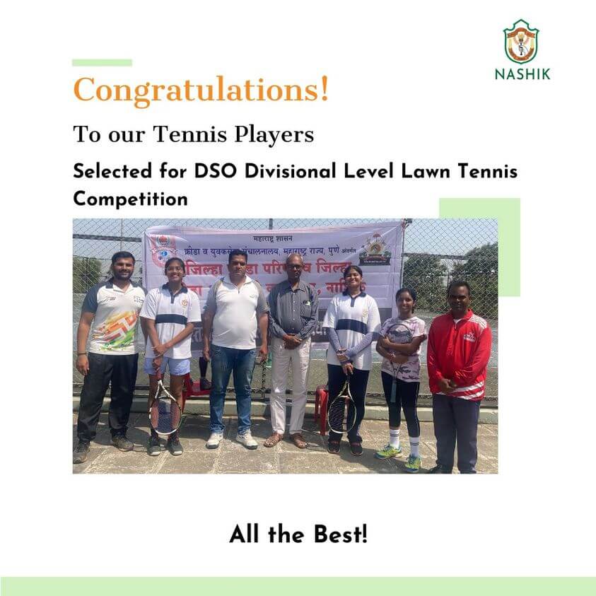 Selected for DSO Divisional Level Lawn Tennis Competition