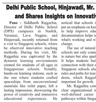 Mr. Siddharth Rajgarhia shares insightes on Innovative Education in Singapore