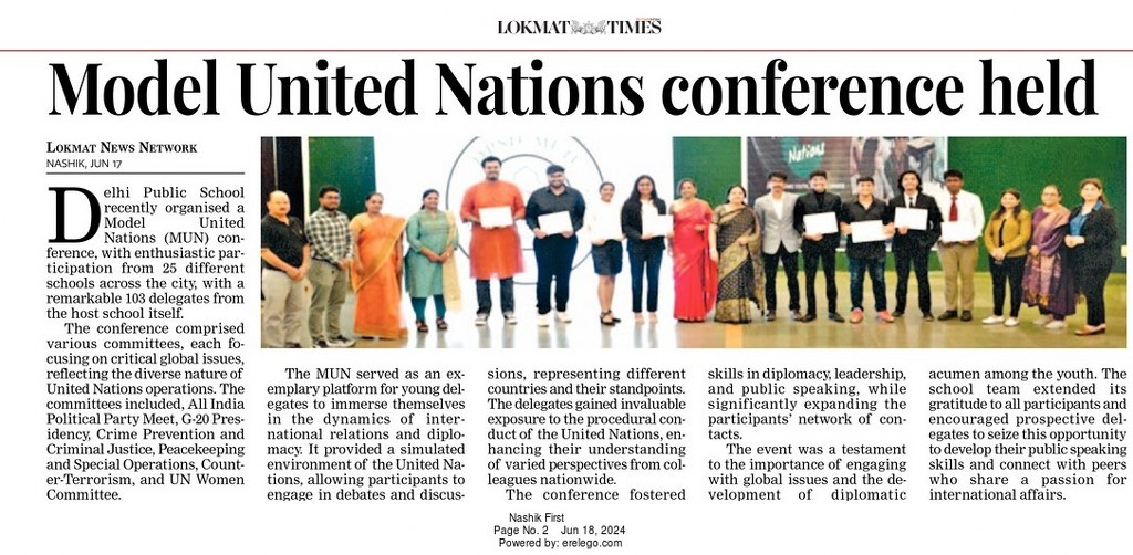 Model United Nations conference held.