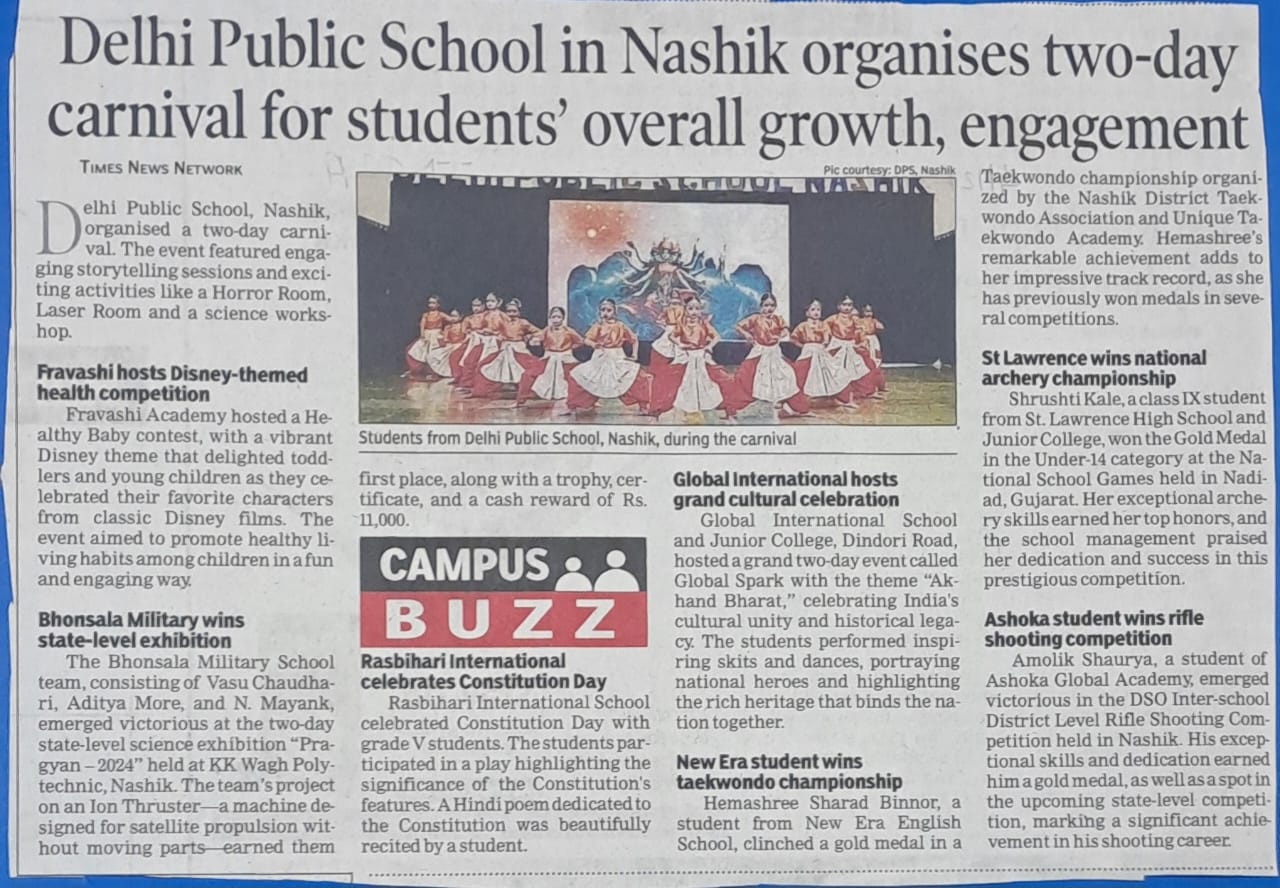 Delhi Public School Nashik organises two-day carnival for student's overall growth, engagement