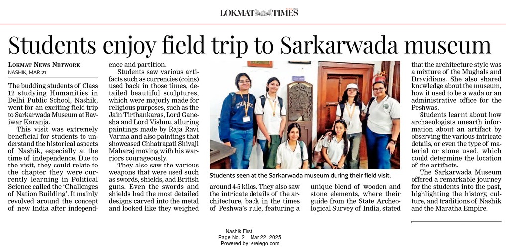 DPS Nashik Students Explore History at Sarkarwada Museum