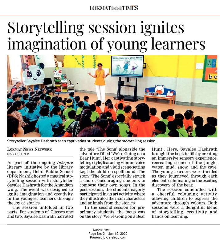 Inspire Initiative: Storytelling Session Ignites Creativity at DPS Nashik